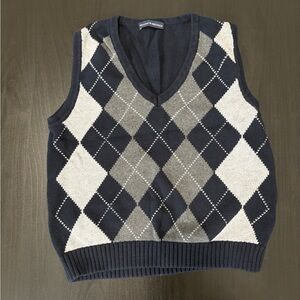 Brandy Melville Navy and Gray Vest like new